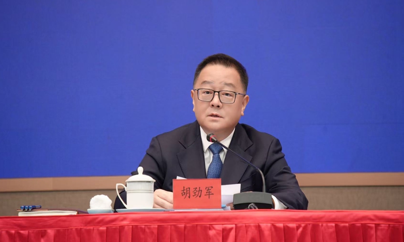 Hu Jinjun, member of the Standing Committee of the CPC Guangdong Provincial Committee and head of the Publicity Department of the CPC Guangdong Provincial Committee. [Photo provided to China.org.cn]